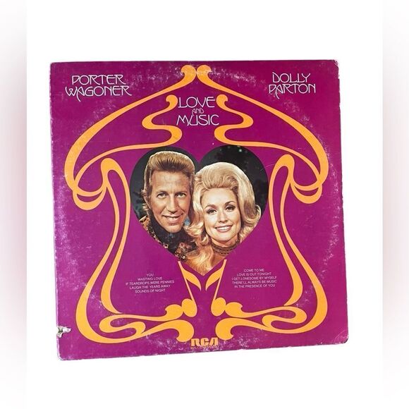RARE PORTER WAGONER & DOLLY PARTON LOVE & MUSIC COUNTY 12” VINYL RECORD - Picture 2 of 6